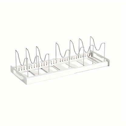 1pc Adjustable Multi-Purpose Pot Organizer Rack for Kitchen Cabinet – Expandable Pots And Pans Organizer with Adjustable Dividers – Home Kitchen Additions for Easy Storage And Organization