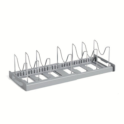 1pc Adjustable Multi-Purpose Pot Organizer Rack for Kitchen Cabinet – Expandable Pots And Pans Organizer with Adjustable Dividers – Home Kitchen Additions for Easy Storage And Organization