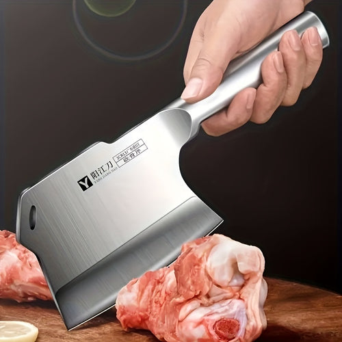 1pc Stainless Steel Chef's Knife, Thickened Bone Cutter, Butcher's Special Axe Bone Cutter, Butcher's Knife, Restaurant Selling Meat Cleaver, High-quality Kitchen Bone Cutter, Thickened And Aggravated, Men's Gift, Valentine's Day Gift.