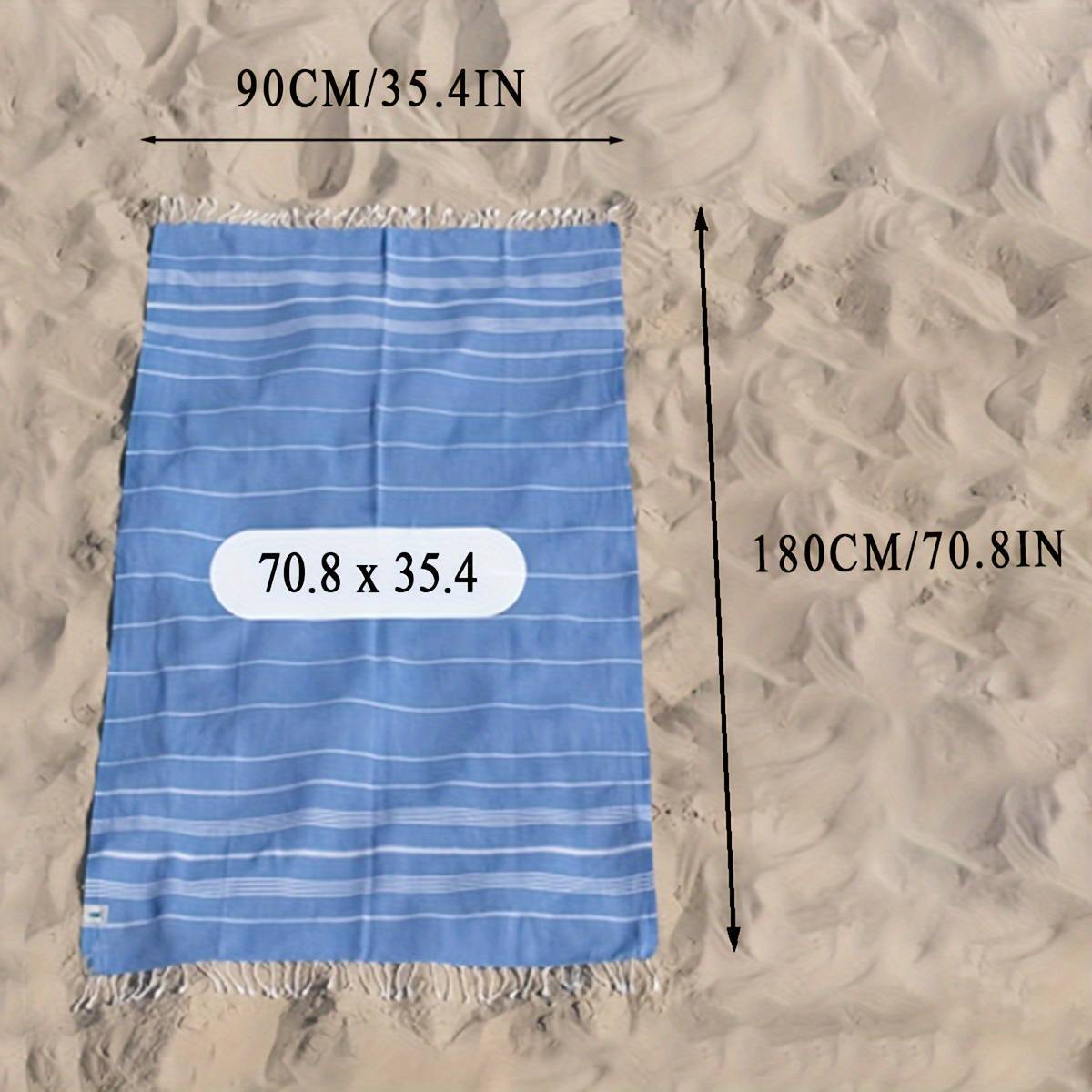 2pcs Turkish Beach Towels Pool Swim Bath Towel Sand Free Quick Dry Oversized Sandproof Compact Lightweight Extra Large Cruise Ship Essential Vacation Must Haves Travel Camping Mom Father Teacher Retirement Graduation Men Women Gift Cuisine Vacation