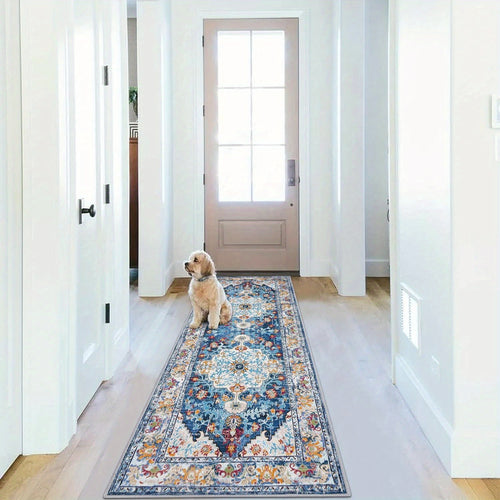 Boho Hallway Runner Rug Vintage Farmhouse Laundry Rug Runner Accent Area Rug Carpet Non Slip Washable Kitchen Rug Entryway Runner Mat Throw Rug for Living Room
