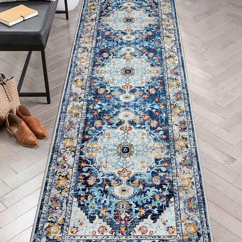 Boho Hallway Runner Rug Vintage Farmhouse Laundry Rug Runner Accent Area Rug Carpet Non Slip Washable Kitchen Rug Entryway Runner Mat Throw Rug for Living Room