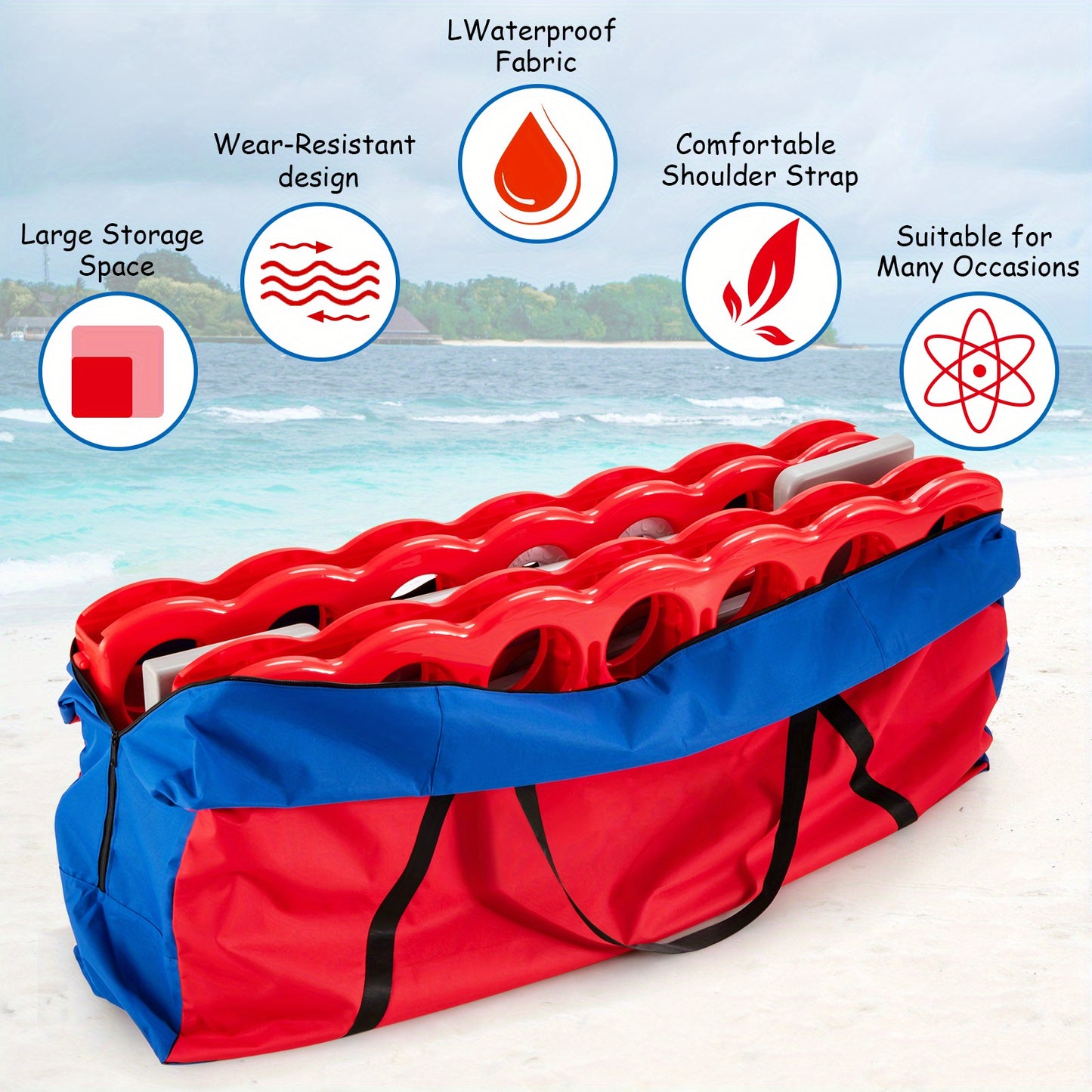 LIFEZEAL 4 in A Row Storage Bag Carrying Bag for Jumbo 4-To-Score Game Set Solely Bag