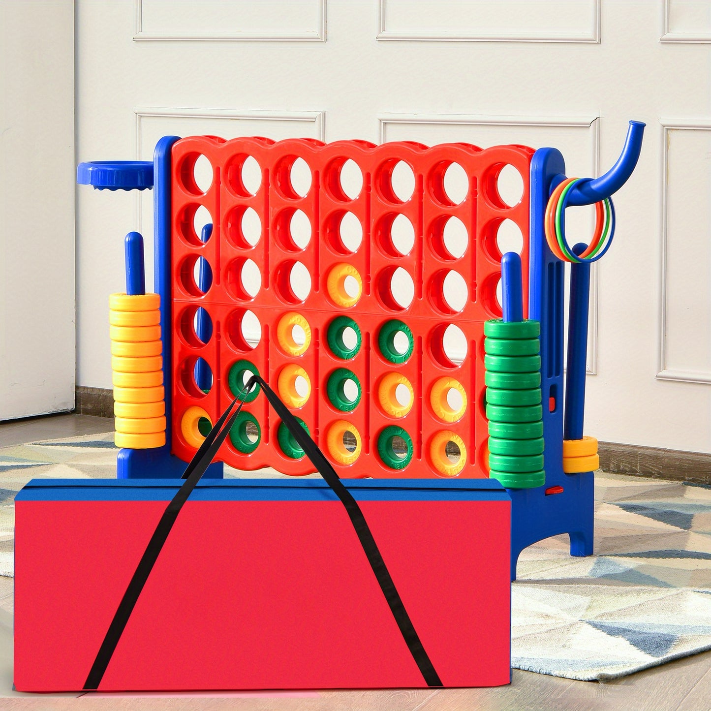 LIFEZEAL 4 in A Row Storage Bag Carrying Bag for Jumbo 4-To-Score Game Set Solely Bag