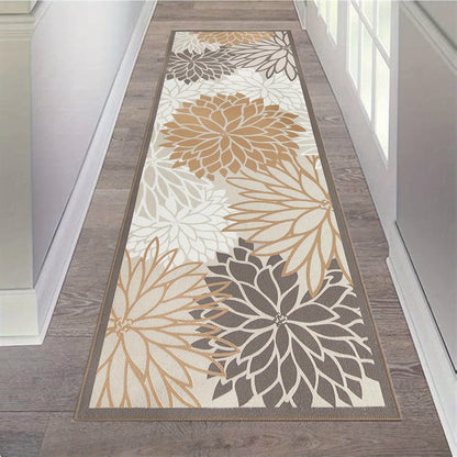 Floral Medallion Runner Rug Non-Slip Washable Hallway Runner Rug Accent Laundry Rug Runner Low-Profile Floor Carpet Runners for Hallways Entryway Laundry Room Bathroom