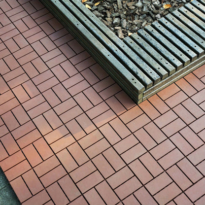 44pcs 12"x12" Interlocking Patio Deck Tiles - Waterproof All-Weather Outdoor Use for Poolside, Balcony, Backyard - Easy Installation, High Load-Bearing Capacity, Poolside Pavers | Gridlike Pattern | Waterproof Decking