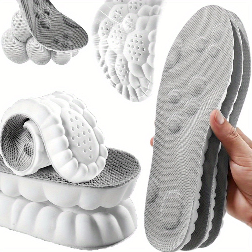 [6pcs of 4D Foam Insoles] - Memory Foam Insoles Designed for Work And Sports for Both Men And Women, Featuring High Elasticity, Comfort, Breathability
