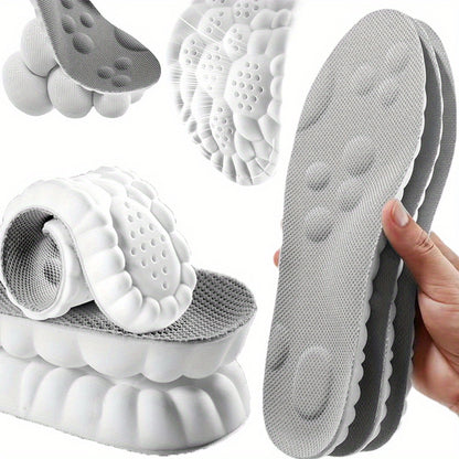 [6pcs of 4D Foam Insoles] - Memory Foam Insoles Designed for Work And Sports for Both Men And Women, Featuring High Elasticity, Comfort, Breathability