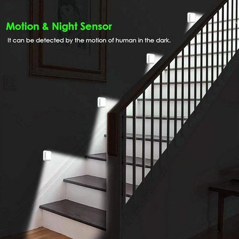 2/ 4/ 8 Pack LED Night Light, Motion Sensor Light, Battery-Powered LED Night Light, Lamp with Smart Sensor Dusk to Dawn Sensor, Compact Nightlight, for Bedroom, Toilet, Stairs, Hallway
