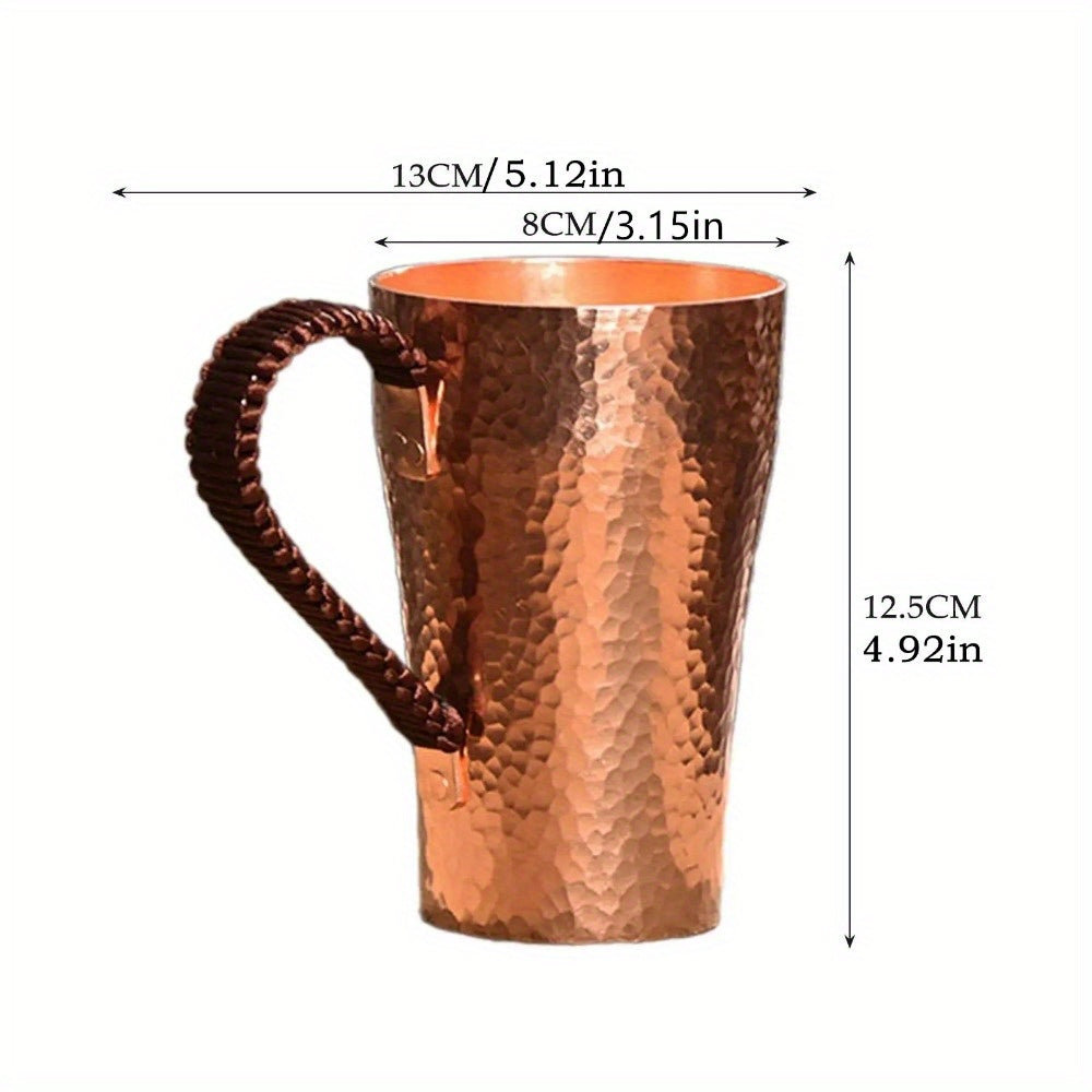 Single Copper Coffee Mug, Water Vessel, Copper Tea Mug, Versatile Tea Set, Handcrafted Copper Drinking Cup, Milk Drink Container