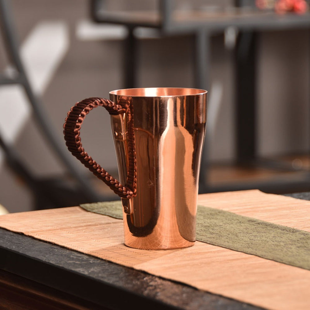 Single Copper Coffee Mug, Water Vessel, Copper Tea Mug, Versatile Tea Set, Handcrafted Copper Drinking Cup, Milk Drink Container