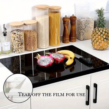 1pc, Anti-Slip Acrylic Cutting Board for Kitchen And Restaurant - Countertop Protector, Fruit Cutting Board, And Kitchen Utensil Black, Apartment Essentials Large Kitchen Cutting Board, Transparent Kitchen Cutting Board (14In X 18In)