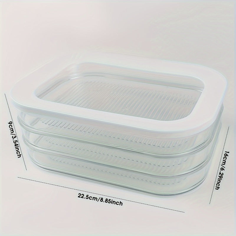 Food Storage Container Leak-Proof Reusable Airtight Sealed Box for Meat Fruits Vegetables Kitchen Organizer Fridge Pantry Meal Prep