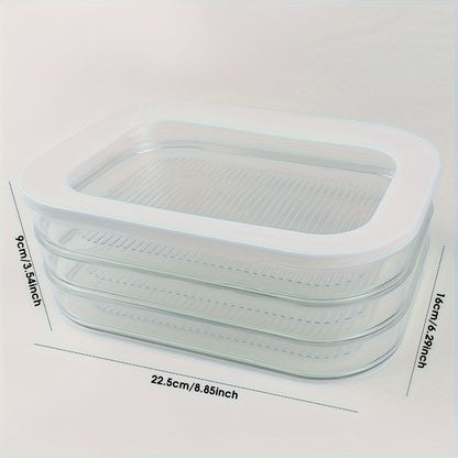 Food Storage Container Leak-Proof Reusable Airtight Sealed Box for Meat Fruits Vegetables Kitchen Organizer Fridge Pantry Meal Prep