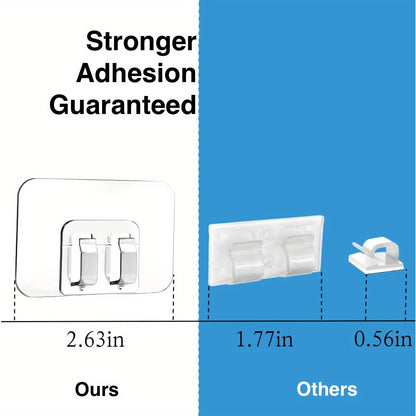 Adhesive Hooks for Outdoor String Lights - Waterproof UV-Resistant No-Damage Clips for Christmas Patio Garden Balcony Decor (40/80/160/250/400pcs)