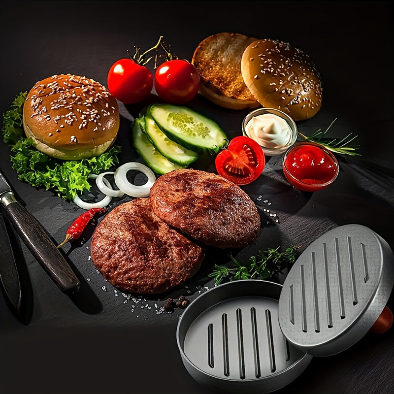 2pcs Heavy-Duty Non-Stick Burger Press with Heavy Press Mechanism & Round Patty Maker Mold - Heavy Duty Sharp Cooking Shears Suitable for Beef, Chicken, Fish, Poultry - Hamburger Press for & Professional Kitchens