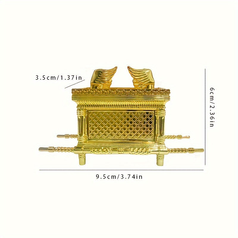 Ark of the Covenant Figurine – Golden Artisan Tabletop Statue, Spiritual Religious Decor for Home & Office, Hanukkah, Easter & Ramadan Gift Ornament, Indoor Outdoor Display, Medium & Large
