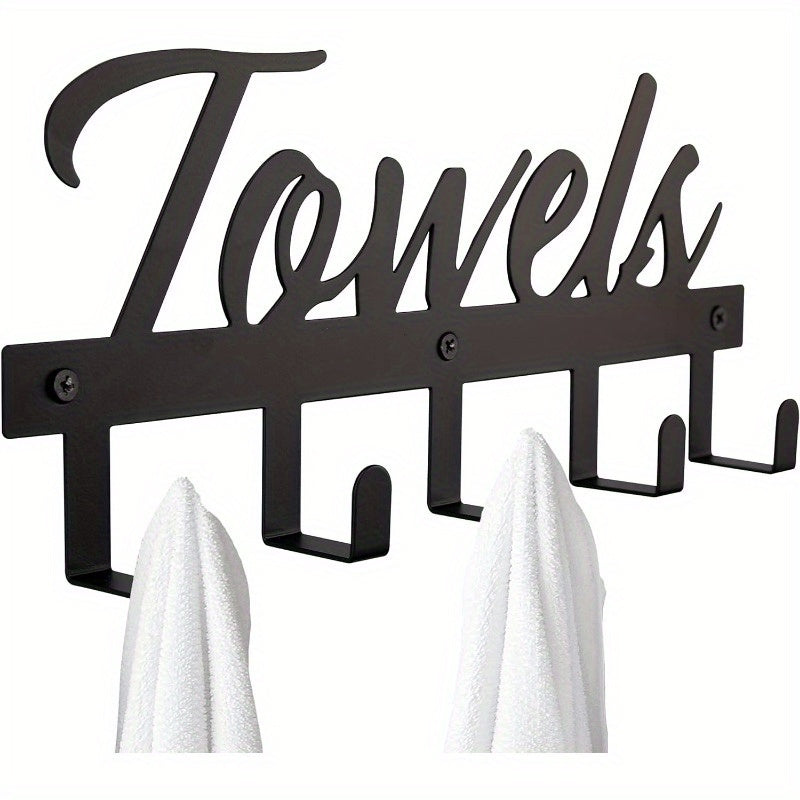 Bathroom Towel Rack for Wall Mount - Space Saving And Easy to Install Towel Holder Hooks -The Perfect Addition to Your Bathroom Decor