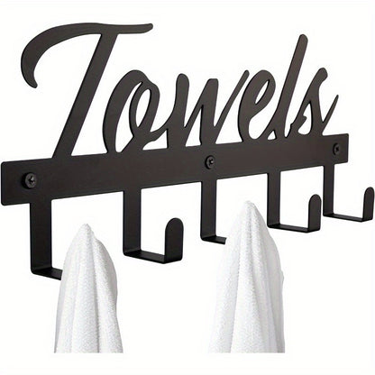 Bathroom Towel Rack for Wall Mount - Space Saving And Easy to Install Towel Holder Hooks -The Perfect Addition to Your Bathroom Decor