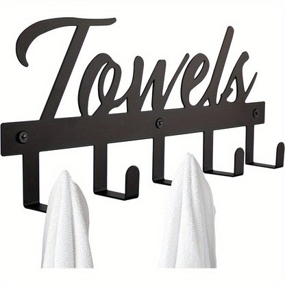 Bathroom Towel Rack for Wall Mount - Space Saving And Easy to Install Towel Holder Hooks -The Perfect Addition to Your Bathroom Decor