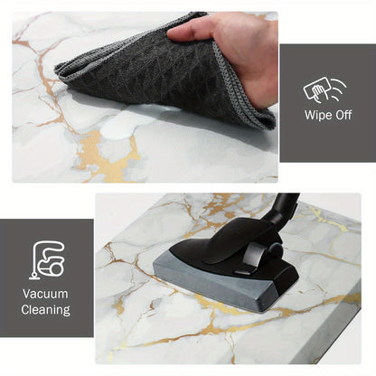 Kitchen Mat, 1/2 Inch Thick Anti Fatigue Kitchen Rugs And Mats Cushioned Kitchen Floor Mat Non-Skid Kitchen Mats for Standing Desk Office Sink 17.3" X 39", White
