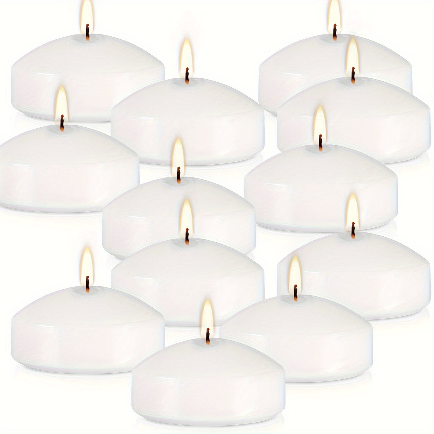 42 Packs White Floating Candle Portable Small Candle Set Perfect for Christmas, Halloween, Easter, Thanksgiving, Day of The Dead