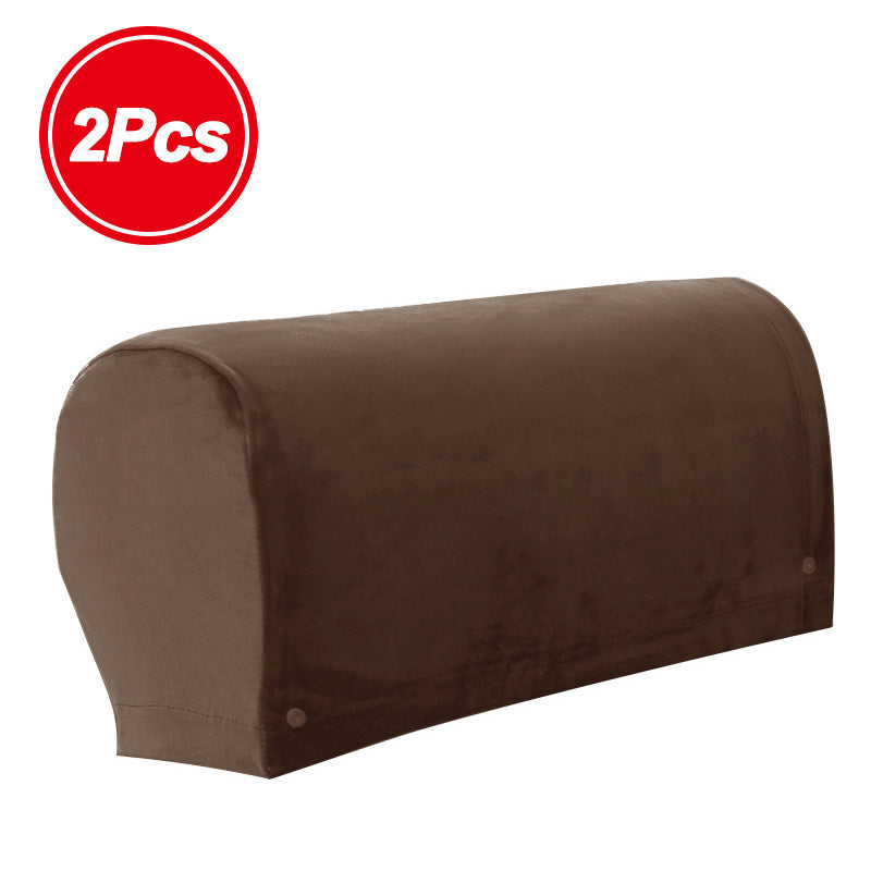 2pcs/ Set Stretch Armrest Covers Spandex Arm Covers for Chairs Couch Sofa Elastic Plaid Pattern Armchair Slipcovers for Living Room Home Decor Stretch Armrest Covers Velvet Arm Covers for Chairs Couch Sofa Armchair Slipcovers for Recliner Sofa