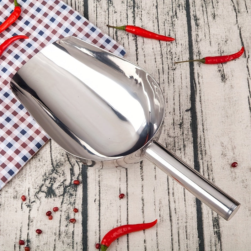 4pcs Stainless Steel Ice Spoon -3 Ounces, Versatile Kitchen And Bar Tool, RV Kitchen For Ice, Sugar, Beans, Rice - Perfect For Parties, Weddings, And Pet Food