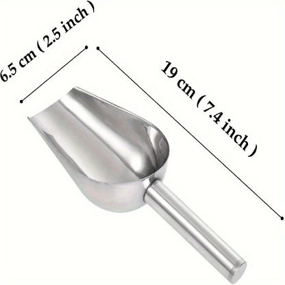 4pcs Stainless Steel Ice Spoon -3 Ounces, Versatile Kitchen And Bar Tool, RV Kitchen For Ice, Sugar, Beans, Rice - Perfect For Parties, Weddings, And Pet Food