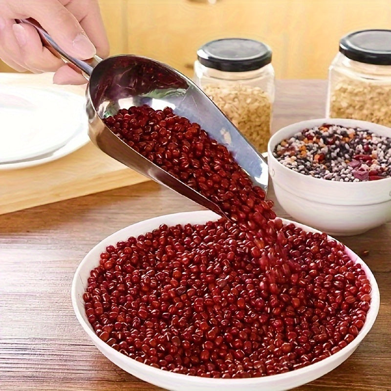 4pcs Stainless Steel Ice Spoon -3 Ounces, Versatile Kitchen And Bar Tool, RV Kitchen For Ice, Sugar, Beans, Rice - Perfect For Parties, Weddings, And Pet Food