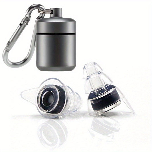 High Fidelity Concert Earplugs for Musicians - 24dB Noise Reduction, Reusable Silicone Ear Protection Plugs with Advanced Filter Technology for Concerts, Festivals, Work & Industrial Use, Black