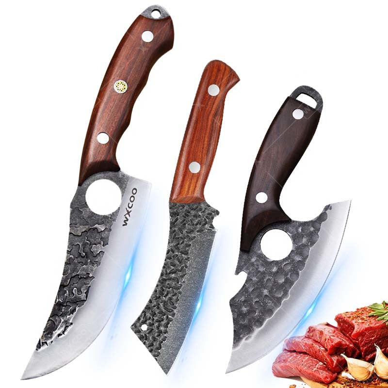 3/4pcs, Kitchen Chef Knife Set, Barbecue Knife Utility Knife Stainless Steel Boning Knife Professional Vegetable Chopper Fish Knife Mini Knife Cheese Pizza Small Pocket Knife For Kitchen Convenience