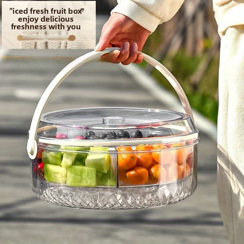 Portable Large-Capacity Container for Preserving Fruits, Sealed Beverage Ice Bucket for Outdoor Use, Suitable for Fruit, Beer, Champagne, And Ice Cubes