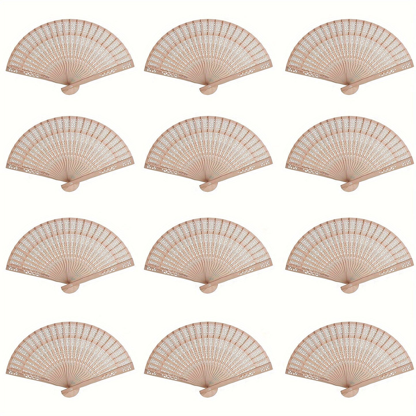 Wooden Folding Fans Bulk 50 Pack Sandalwood Hand Fans with Gift Bags for Wedding Favors Baby Shower Party Decoration Vintage Handheld Fan