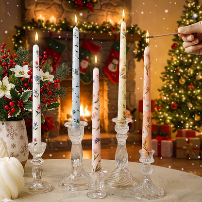 2/ 4pcs/ Box 9.84in Taper Scented Candles, Christmas Dinner Candles, Bottom Diameter 2.3 Centimeters/ 0.91 Inches for Home Decoration Candlelight Dinner Table Decoration Wedding Decoratio, Christmas Decorations