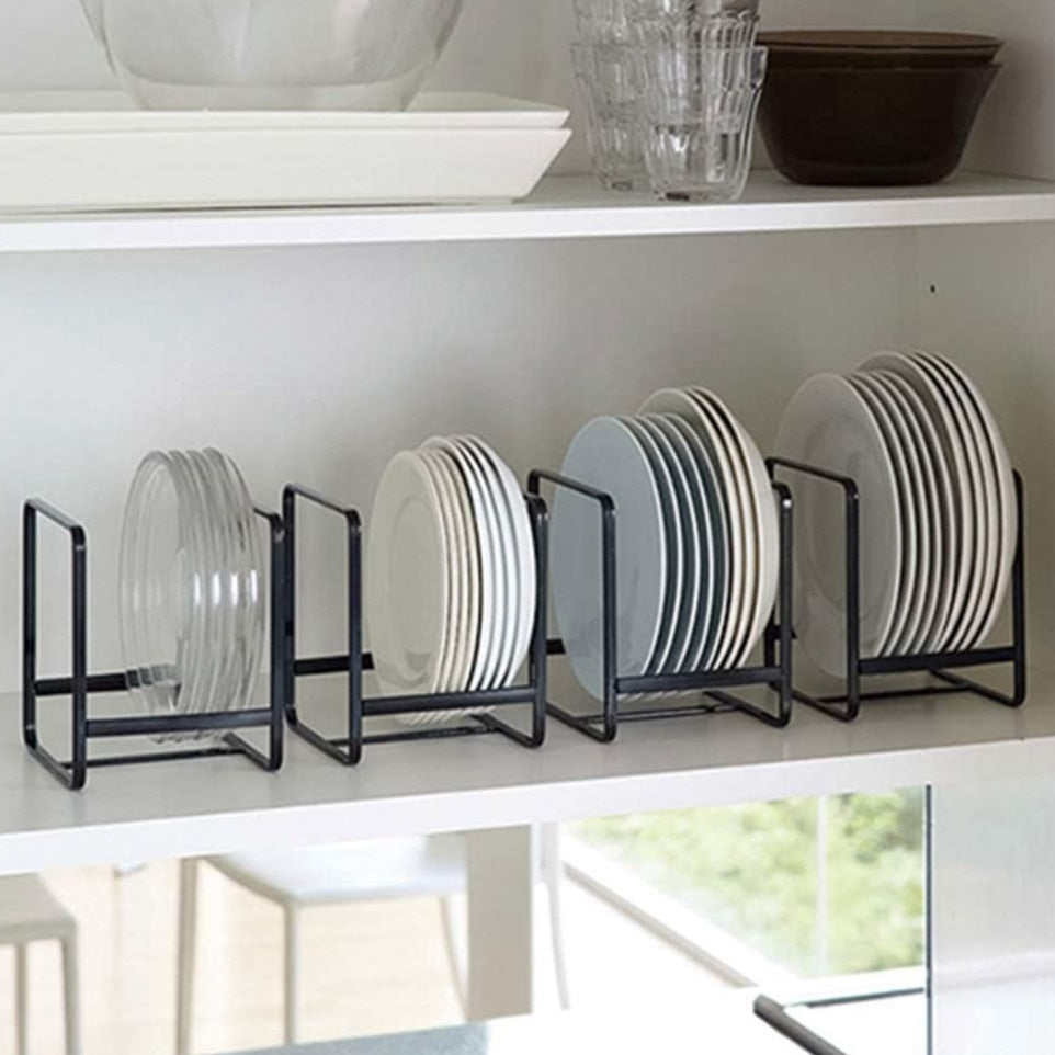 4pcs Stainless Steel Cabinet Dish Storage Rack And Dish Drain Rack-Space-Saving Dish Rack Storage, with Dish Rack, Dish Storage Rack, Cabinet Dish Storage Rack | Kitchen Countertop Drain Rack Included