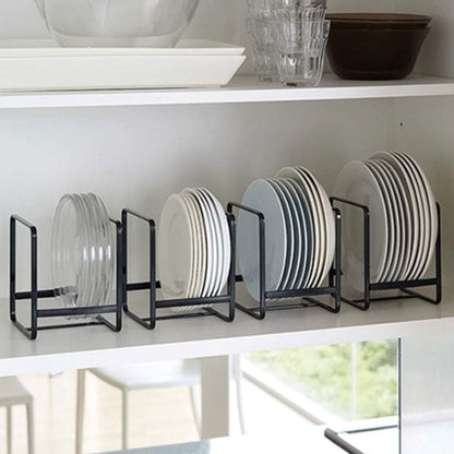 4pcs Stainless Steel Cabinet Dish Storage Rack And Dish Drain Rack-Space-Saving Dish Rack Storage, with Dish Rack, Dish Storage Rack, Cabinet Dish Storage Rack | Kitchen Countertop Drain Rack Included