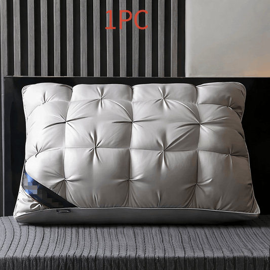 Hotel Quality Pillow Soft Polyester Fiber Deep Sleep Neck Support - No Collapse All Season Machine Washable Satin Cover Zipper Closure White Grey 1pk 4pk Bed Pillow for Home Hotel Bedroom