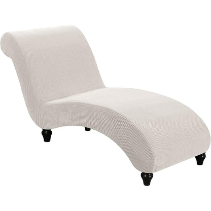 1pc PRINCEDECO Chaise Lounge Cover Stretch Chair Lattice Slipcover for Living Room Bedroom Soft Jacquard Fabric Machine Washable