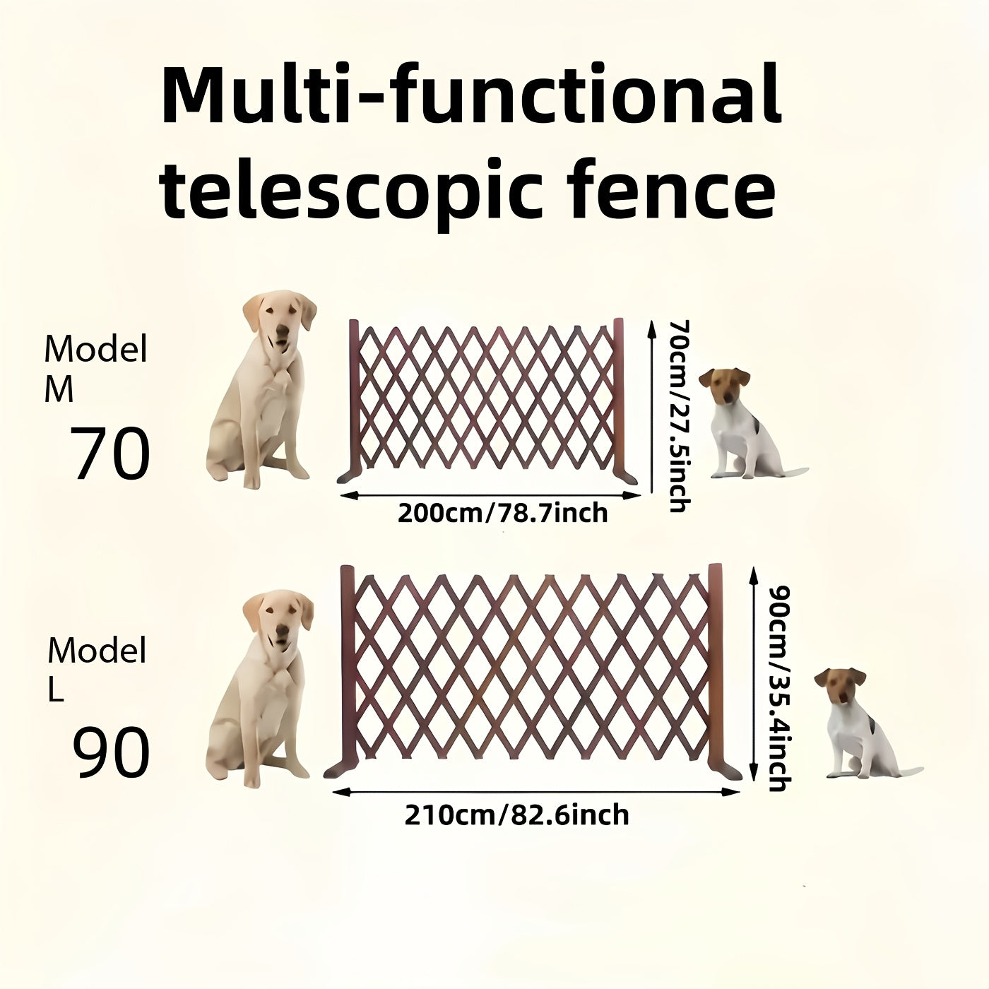 Expandable Thickened Wooden Fence - Independent Retractable Pet Gate for Indoor And Outdoor Use, Perfect for Family Yard, Garden And Play Area Pet Safety Gate|Expandable Fence|Great Halloween Easter Christmas Thanksgiving Etc. Holiday Gift