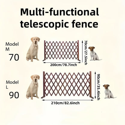 Expandable Thickened Wooden Fence - Independent Retractable Pet Gate for Indoor And Outdoor Use, Perfect for Family Yard, Garden And Play Area Pet Safety Gate|Expandable Fence|Great Halloween Easter Christmas Thanksgiving Etc. Holiday Gift