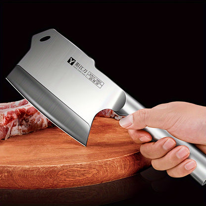 1pc Stainless Steel Chef's Knife, Thickened Bone Cutter, Butcher's Special Axe Bone Cutter, Butcher's Knife, Restaurant Selling Meat Cleaver, High-quality Kitchen Bone Cutter, Thickened And Aggravated, Men's Gift, Valentine's Day Gift.