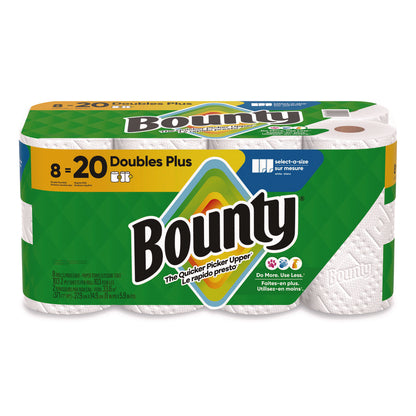 Pack of 8 Bounty Select-a-Size Kitchen Paper Towel Rolls, 2-Ply, 5.9 x 11, Double Roll Size, White, 103 Sheets per Roll