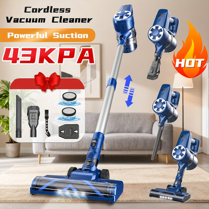 Vacuum Cleaner Cordless & Corded 2-in-1, INSE 35-70KPA Powerful Suction 6-in-1 Handheld Vacuum with Detachable Battery, 45-Min Runtime, 50.5oz Dust Cup, LED Brush – For Home Hardwood Floor Carpet Pet Hair