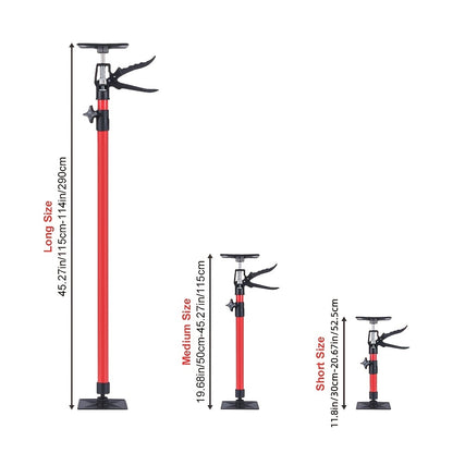 Telescopic Support Rod Adjustable 11.8-114in 154 lb Heavy Duty Anti-Slip Third Hand Support System 2pcs Drywall Lifting Cabinet Jack Wardrobe Installation Prop Tool-Grade Support Kit