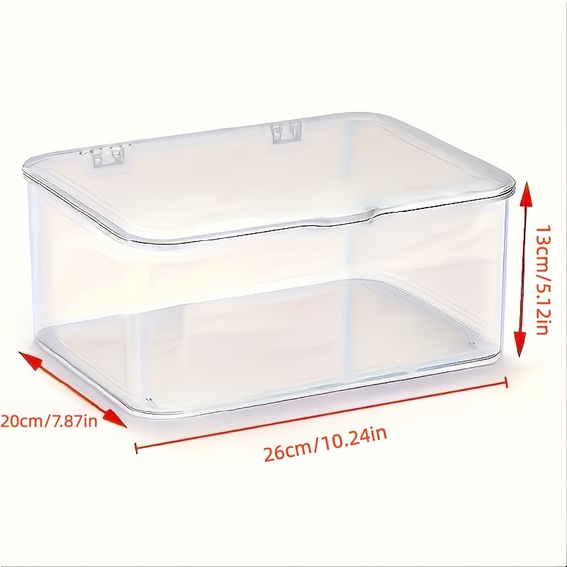Clear Acrylic Phone Case Organizer With Lid - Versatile Desktop Storage Basket For Home And Office Essentials