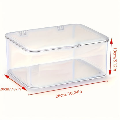 Clear Acrylic Phone Case Organizer With Lid - Versatile Desktop Storage Basket For Home And Office Essentials