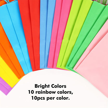 Gift for Her/Him 20/40/100pcs Small Paper Gift Bags with Handles, Kraft Paper Party Favor Bags Bulk for Kids Birthday, Baby Shower, Crafts, Wedding, Party Supplies, Teacher Appreciation Gifts, Graduation Decorations Class of 26, Party Supplies