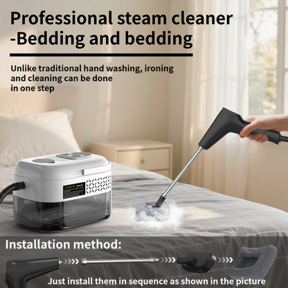 High-pressure And High-temperature Steam Cleaner, Household Steam Cleaner Handheld, High-temperature Carpet Cleaner, Easy to Carry, LCD Display, Multi-speed Control Button, Suitable for Kitchen Fume, Sofa, Tile Gap Cleaning