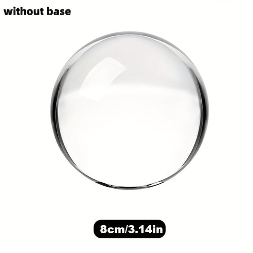 Huge Crystal Ball with Base 150Mm, Without Base 60/80/100Mm, Transparent Crystal Ball, Suitable for Magic, Photography, Lens Ball, Decoration, Feng Shui, Perfect Halloween Valentine'S Day Gift And Home Decorations
